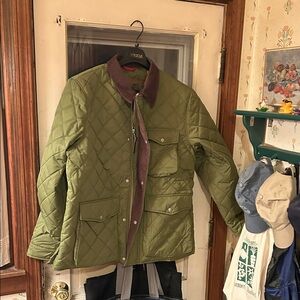 Robert Graham Quilted Olive Jacket with Corduroy Collar NWT XXL